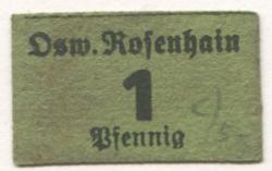 Groitzsch - Rosenhain, Oswald - -- - 1 Pfennig