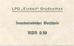 Großbothen - LPG Einheit - -- - 0.50 Mark