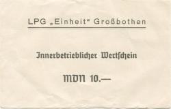 Großbothen - LPG Einheit - -- - 10 Mark