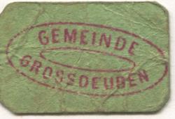 Großdeuben (heute: Böhlen) - Gemeinde - -- - 50 Pfennig
