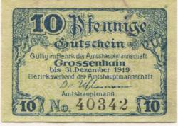 Großenhain - Amtshauptmannschaft - - 31.12.1919 - 10 Pfennig