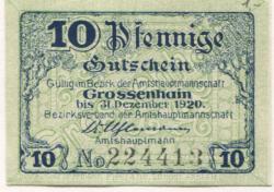 Großenhain - Amtshauptmannschaft - - 31.12.1920 - 10 Pfennig