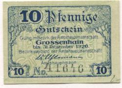 Großenhain - Amtshauptmannschaft - - 31.12.1920 - 10 Pfennig