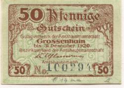 Großenhain - Amtshauptmannschaft - - 31.12.1920 - 50 Pfennig