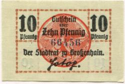Großenhain - Stadt -- 31.12.1919 - 10 Pfennig