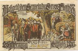 Groß-Flottbek (heute: Hamburg) - Gemeinde - 1.6.1921 - 1.9.1921 - 25 Pfennig