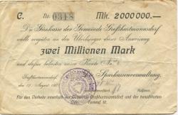 Großhartmannsdorf - Sparkasse - 17.8.1923 - 2 Millionen Mark