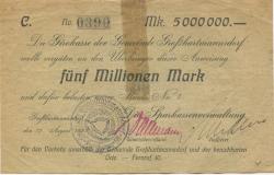 Großhartmannsdorf - Sparkasse - 17.8.1923 - 5 Millionen Mark