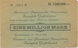Großröhrsdorf - Commerz- und Privatbank AG, Zweigstelle Großröhrsdorf - 13.8.1923 - 1 Million Mark