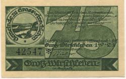 Groß-Wirschleben (heute: Plötzkau) - Gemeinde - 1.9.1921 - 75 Pfennig