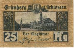 Grünberg (heute: PL-Zielona Gora) - Stadt - - 31.12.1921 - 25 Pfennig 