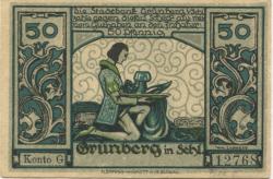 Grünberg (heute: PL-Zielona Gora) - Stadtbank - -- - 50 Pfennig