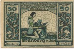 Grünberg (heute: PL-Zielona Gora) - Stadtbank - -- - 50 Pfennig