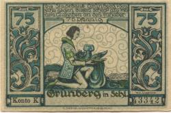 Grünberg (heute: PL-Zielona Gora) - Stadtbank - -- - 75 Pfennig