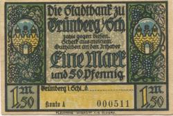 Grünberg (heute: PL-Zielona Gora) - Stadtbank - -- - 1.50 Mark