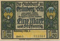 Grünberg (heute: PL-Zielona Gora) - Stadtbank - -- - 1.50 Mark
