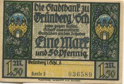 Grünberg (heute: PL-Zielona Gora) - Stadtbank - -- - 1.50 Mark