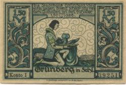 Grünberg (heute: PL-Zielona Gora) - Stadtbank - -- - 1.50 Mark