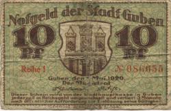 Guben - Stadt - 1.5.1920 - 10 Pfennig