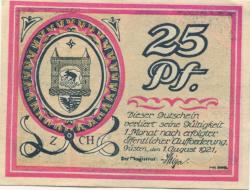 Güsten - Stadt - 1.8.1921 - 25 Pfennig