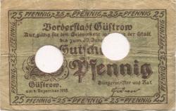 Güstrow - Stadt - 4.12.1918 - 30.6.1919 - 25 Pfennig
