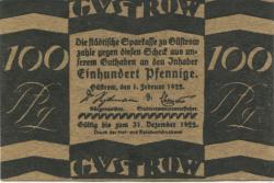 Güstrow - Stadt - 1.2.1922 - 100 Pfennig