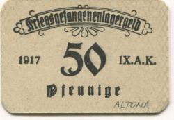 Güstrow - IX.Armeekorps, Kriegsgefangenenlager - 1917 - 50 Pfennig