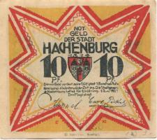 Hachenburg - Stadt - 1.6.1921 - 10 Pfennig 