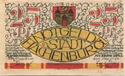 Hachenburg - Stadt - 1.6.1921 - 25 Pfennig 