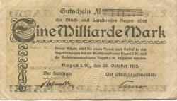Hagen - Stadt und Kreis - 22.10.1923 - 1 Milliarde Mark 