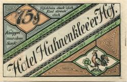 Hahnenklee (heute: Goslar) - Knüppel, Hermann, Hotel Hahnenklee'er Hof - - 1.1.1923 - 75 Pfennig 