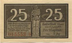 Halberstadt - Stadt - 27.4.1921 - 25 Pfennig 