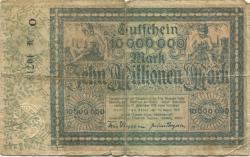 Hamborn (heute: Duisburg) - Thyssen-Hütte, August, Gewerkschaft, Gewerkschaften Friedrich Thyssen, Lohberg, Rhein I - 15.8.1923 - 31.12.1923 - 10 Millionen Mark