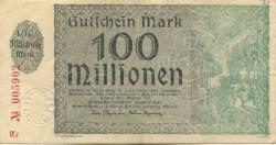 Hamborn (heute: Duisburg) - Thyssen-Hütte, August, Gewerkschaft, Gewerkschaften Friedrich Thyssen, Lohberg, Rhein I - 1.9.1923 - 31.3.1924 - 100 Millionen Mark