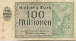 Hamborn (heute: Duisburg) - Thyssen-Hütte, August, Gewerkschaft, Gewerkschaften Friedrich Thyssen, Lohberg, Rhein I - 1.9.1923 - 31.3.1924 - 100 Millionen Mark