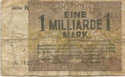 Hamborn (heute: Duisburg) - Thyssen-Hütte, August, Gewerkschaft, Gewerkschaften Friedrich Thyssen, Lohberg, Rhein I - 15.9.1923 - 31.3.1924 - 1 Milliarde Mark