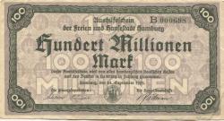 Hamburg - Stadt und Staat - 24.9.1923 - 100 Millionen Mark