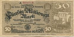 Hamburg - Stadt und Staat - 27.9.1923 - 50 Millionen Mark