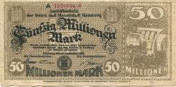 Hamburg - Stadt und Staat - 27.9.1923 - 50 Millionen Mark