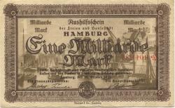 Hamburg - Stadt und Staat - 12.10.1923 - 1 Milliarde Mark