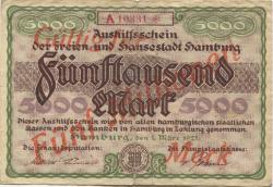 Hamburg - Stadt und Staat - -- - 5 Millionen Mark