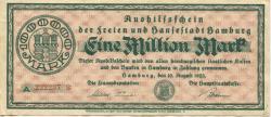 Hamburg - Stadt und Staat - 10.8.1923 - 1 Million Mark
