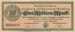 Hamburg - Stadt und Staat - 10.8.1923 - 1 Million Mark