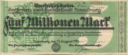 Hamburg - Stadt und Staat - 11.8.1923 - 5 Millionen Mark