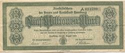 Hamburg - Stadt und Staat - 28.8.1923 - 5 Millionen Mark