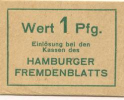 Hamburg - Broschek & Co mbH, Hamburger Fremdenblatt - -- - 1 Pfennig