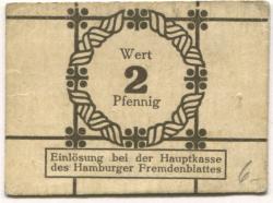 Hamburg - Broschek & Co mbH, Hamburger Fremdenblatt - -- - 2 Pfennig