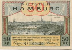 Hamburg - Bürgermilitär - 1.7.1921 - 50 Pfennig 