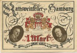 Hamburg - Hahn & Sohn, Robert, Rathsweinkeller - 1921 - 1.10.1922 - 1 Mark