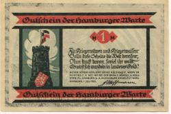 Hamburg - Hamburger Warte - 1.7.1921 - 31.12.1921 - 1 Mark 